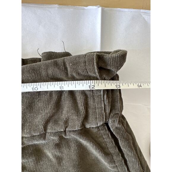 PIETSIE Corduroy High Waisted Pull On Pant Cargo Pant Small Army Green - Picture 4 of 9